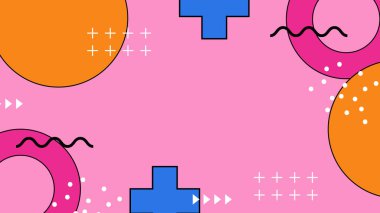 Basit Arkaplanda Renkli Geometrik Soyut Desen