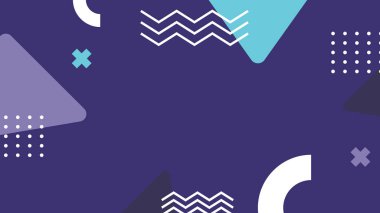 Basit Arkaplanda Renkli Geometrik Soyut Desen