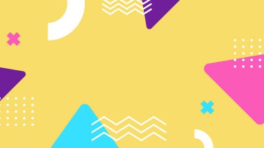 Modern Şekilli Renkli Soyut Geometrik Desen