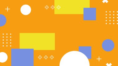 Retro Vibes ile Renkli Geometrik Soyut Arkaplan