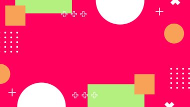 Renkli şekilli canlı Geometrik Soyut Arkaplan. Bu Oyuncu ve Renkli Arkaplan Yaratıcı ve Modern Projeler İçin Mükemmel