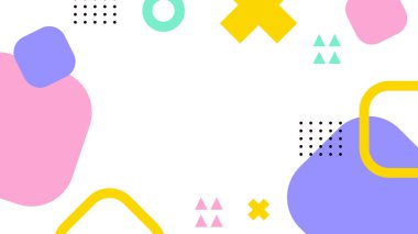 Kalın Şekilli Renkli Geometrik Soyut Arkaplan