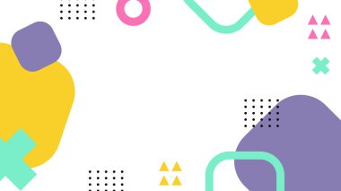 Basit Arkaplanda Renkli Geometrik Soyut Desen