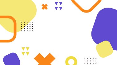 Şekiller ve Desenler ile Renkli Geometrik Soyut Arkaplan