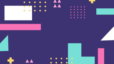 Cesur Arkaplanda Renkli Soyut Geometrik Şekiller