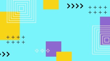 Modern Şekilli Renkli Soyut Geometrik Arkaplan. Canlı Renklerle Geometrik Şekilleri Gösteren Canlı Soyut Arkaplan. Yaratıcı Projeler, Tasarımlar ve Web Kullanımı için ideal