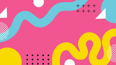 Basit Arkaplanda Renkli Geometrik Soyut Desen