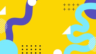 Şekiller ve Desenler ile Renkli Geometrik Soyut Arkaplan