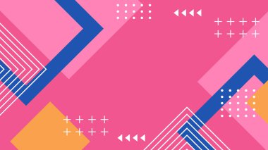 Cesur Arkaplanda Renkli Soyut Geometrik Şekiller