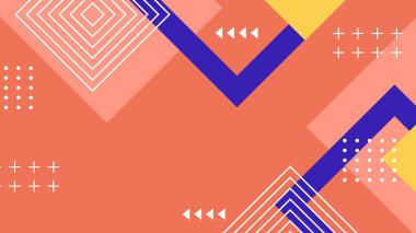 Arkaplanda Renkli Soyut Geometrik Şekiller