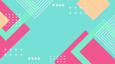 Arkaplanlı Canlı Soyut Geometrik Şekiller