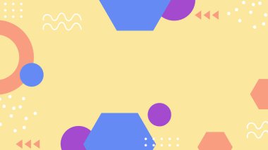 Kalın Şekilli Renkli Geometrik Soyut Arkaplan