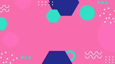 Basit Arkaplanda Renkli Geometrik Soyut Desen