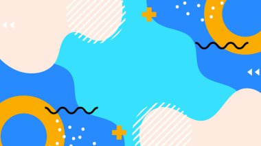 Arkaplanlı Canlı Soyut Geometrik Şekiller