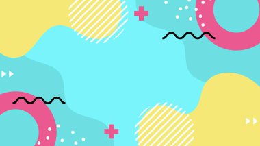 Şekiller ve Desenler ile Renkli Geometrik Soyut Arkaplan