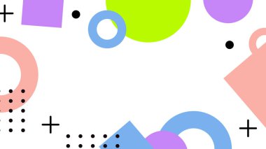 Basit Arkaplanda Renkli Geometrik Soyut Desen