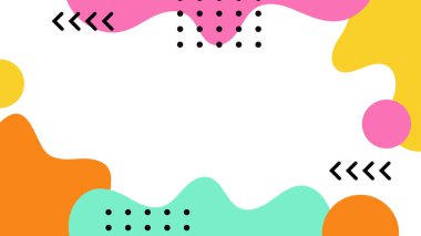 Canlı Şekiller ve Renklerle Soyut Geometrik Arkaplan. Yaratıcı Tasarım Projeleri, Sunumlar ve Modern Sanatsal Gösteriler için ideal