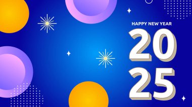 Renkli Yeni Yıl Tasarım Arkaplanı