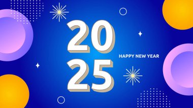 Renkli Zarif 2025 Yeni Yıl Etkinlik Tasarımı Arkaplanı