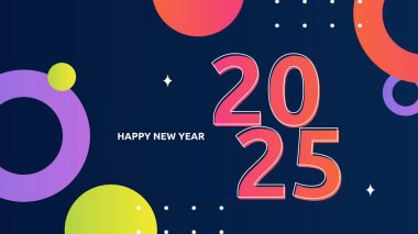 Renkli Yeni Yıl Tasarım Arkaplanı