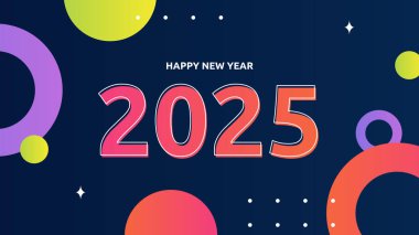 Renkli Zarif 2025 Yeni Yıl Etkinlik Tasarımı Arkaplanı