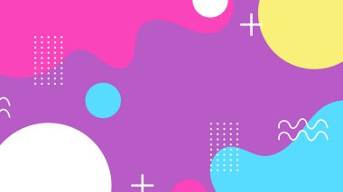 Modern Şekilli Renkli Soyut Geometrik Arkaplan. Canlı Renklerle Geometrik Şekilleri Gösteren Canlı Soyut Arkaplan. Yaratıcı Projeler, Tasarımlar ve Web Kullanımı için ideal