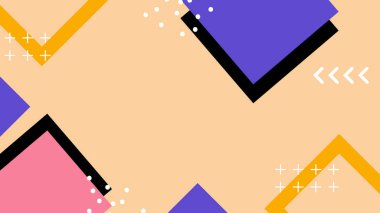 Şekiller ve Desenler ile Renkli Geometrik Soyut Arkaplan