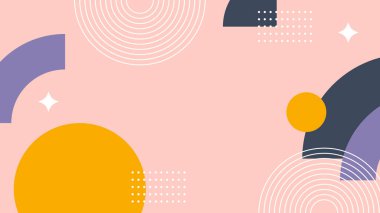 Renkli Şekillere sahip canlı Geometrik Soyut Arkaplan. Canlı Geometrik Şekiller ve Kalın Renkler içeren Oyuncu ve Dinamik Soyut Bir Arkaplan Modern ve Enerjik Tasarım Oluştur