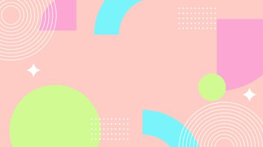 Renkli şekilli canlı Geometrik Soyut Arkaplan. Bu Oyuncu ve Renkli Arkaplan Yaratıcı ve Modern Projeler İçin Mükemmel