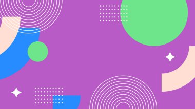 Retro Vibes ile Renkli Geometrik Soyut Arkaplan