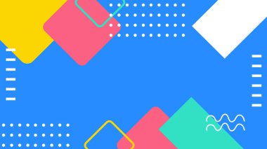 Şekiller ve Desenler ile Renkli Geometrik Soyut Arkaplan