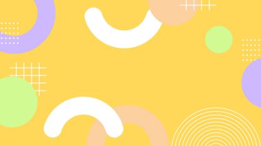 Canlı Şekiller ve Renklerle Soyut Geometrik Arkaplan. Yaratıcı Tasarım Projeleri, Sunumlar ve Modern Sanatsal Gösteriler için ideal