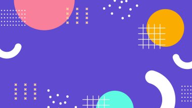 Şekiller ve Desenler ile Renkli Geometrik Soyut Arkaplan