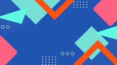 Retro Vibes ile Renkli Geometrik Soyut Arkaplan