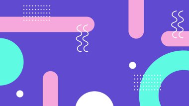 Modern Şekilli Renkli Soyut Geometrik Desen