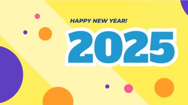 Sarı Mavi ve Mor Mor Kutlama 2025 Tasarım Arkaplanı