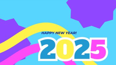 Renkli Zarif 2025 Yeni Yıl Etkinlik Tasarımı Arkaplanı