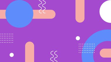 Arkaplanda Renkli Soyut Geometrik Şekiller