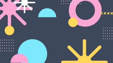 Cesur Arkaplanda Renkli Soyut Geometrik Şekiller