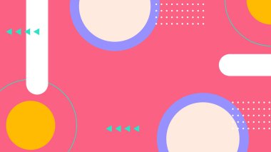 Basit Arkaplanda Renkli Geometrik Soyut Desen