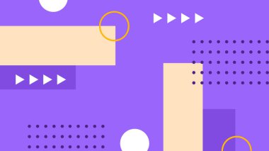 Arkaplanda Renkli Soyut Geometrik Şekiller