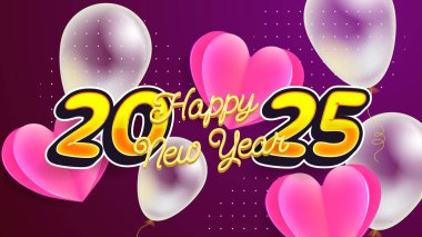 Mor Mor Mor Pembe ve Sarı Kutlama 2025 Tasarım Arkaplanı