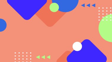 Basit Arkaplanda Renkli Geometrik Soyut Desen