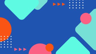 Kalın Şekilli Renkli Geometrik Soyut Arkaplan