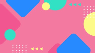 Şekiller ve Desenler ile Renkli Geometrik Soyut Arkaplan