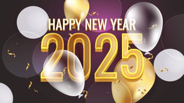 Beyaz Altın ve Mor Mor Mor Yeni Yıl Tasarım Arkaplanı