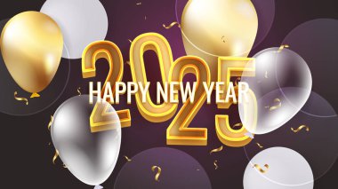 Beyaz Altın ve Mor Mor Zarif 2025 Yeni Yıl Etkinlik Tasarımı Arkaplanı