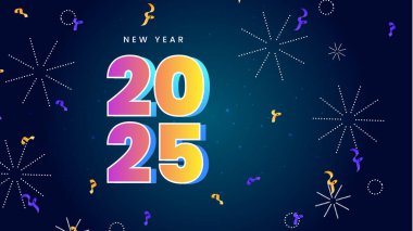 Renkli Yeni Yıl Tasarım Arkaplanı