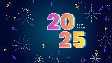 Renkli Zarif 2025 Yeni Yıl Etkinlik Tasarımı Arkaplanı