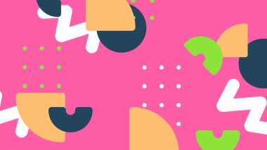 Retro Vibes ile Renkli Geometrik Soyut Arkaplan